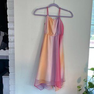 Rainbow Chiffon Maxi Dress H&M